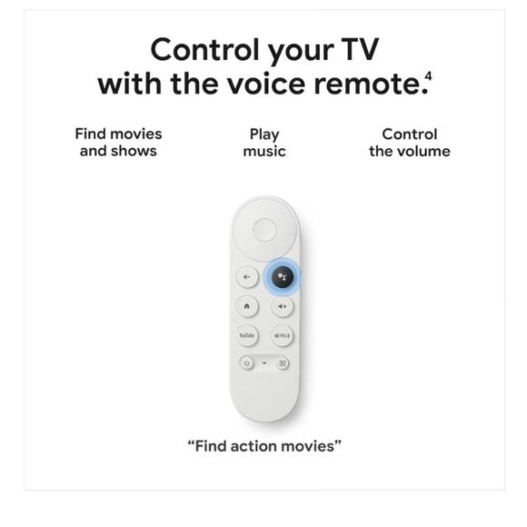Google Chromecast with Google TV 4K (Snow) – Streaming Media Player – New Sealed - Picture 9 of 12